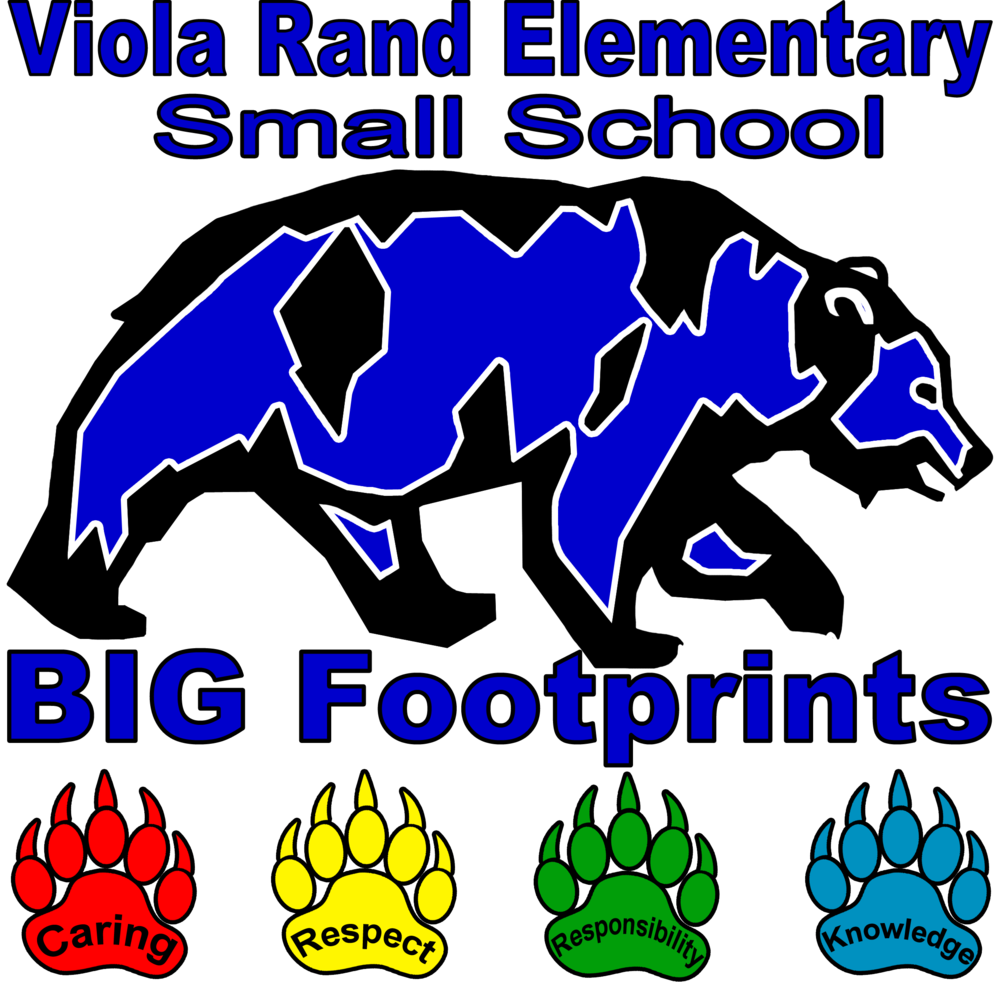school logo- VRS Small school, big footprints!