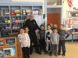 School Resource Officer King visits first grade!