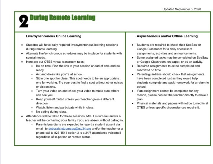 Remote Learning Expectations
