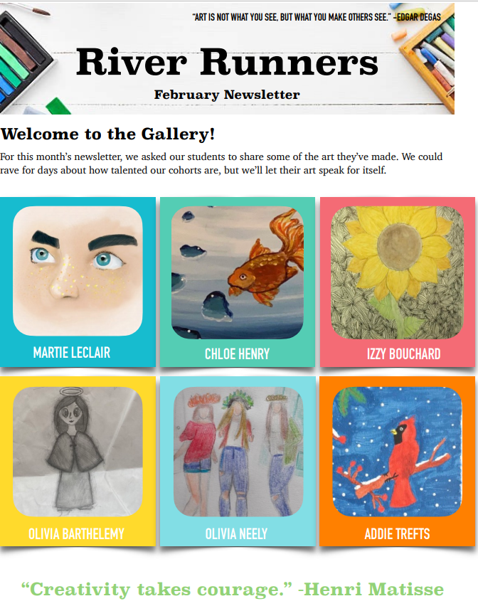 River Runners February 2021 Newsletter