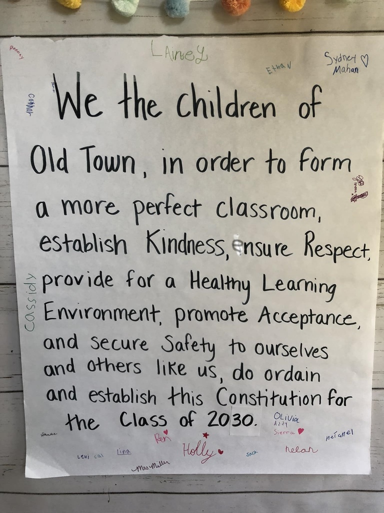 5th grade classroom Constitution