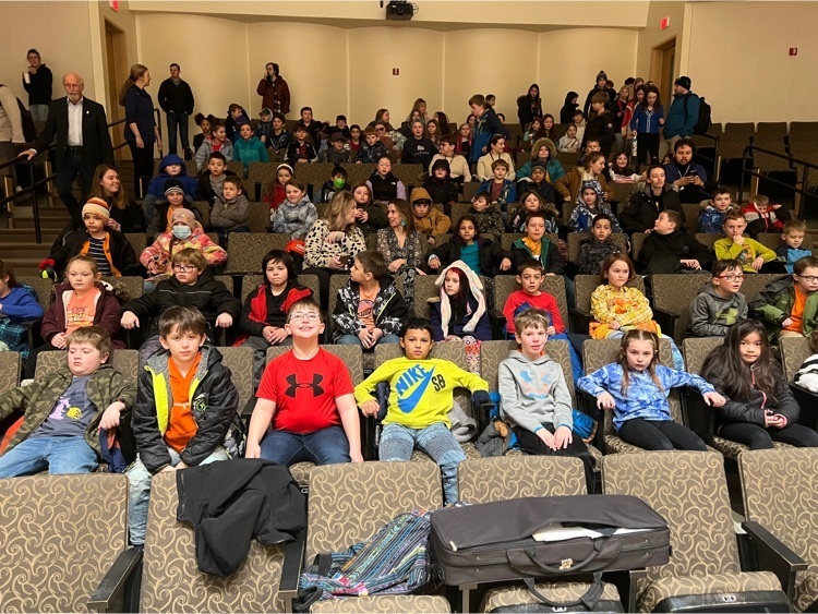 second graders in the audience at Minsky Recital Hall