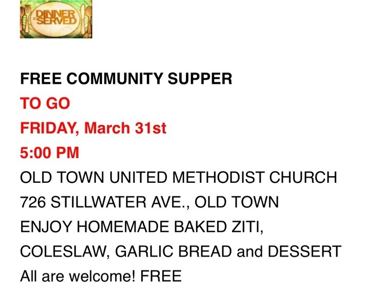 free community supper flier