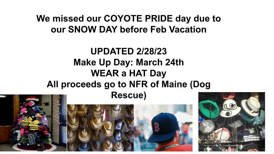 RSU #34 Hat Day flier